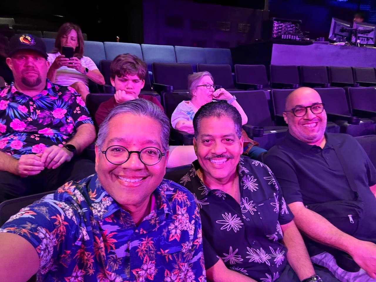 Richie, El Cura, and Gardy at the theater before Vegas! The Show