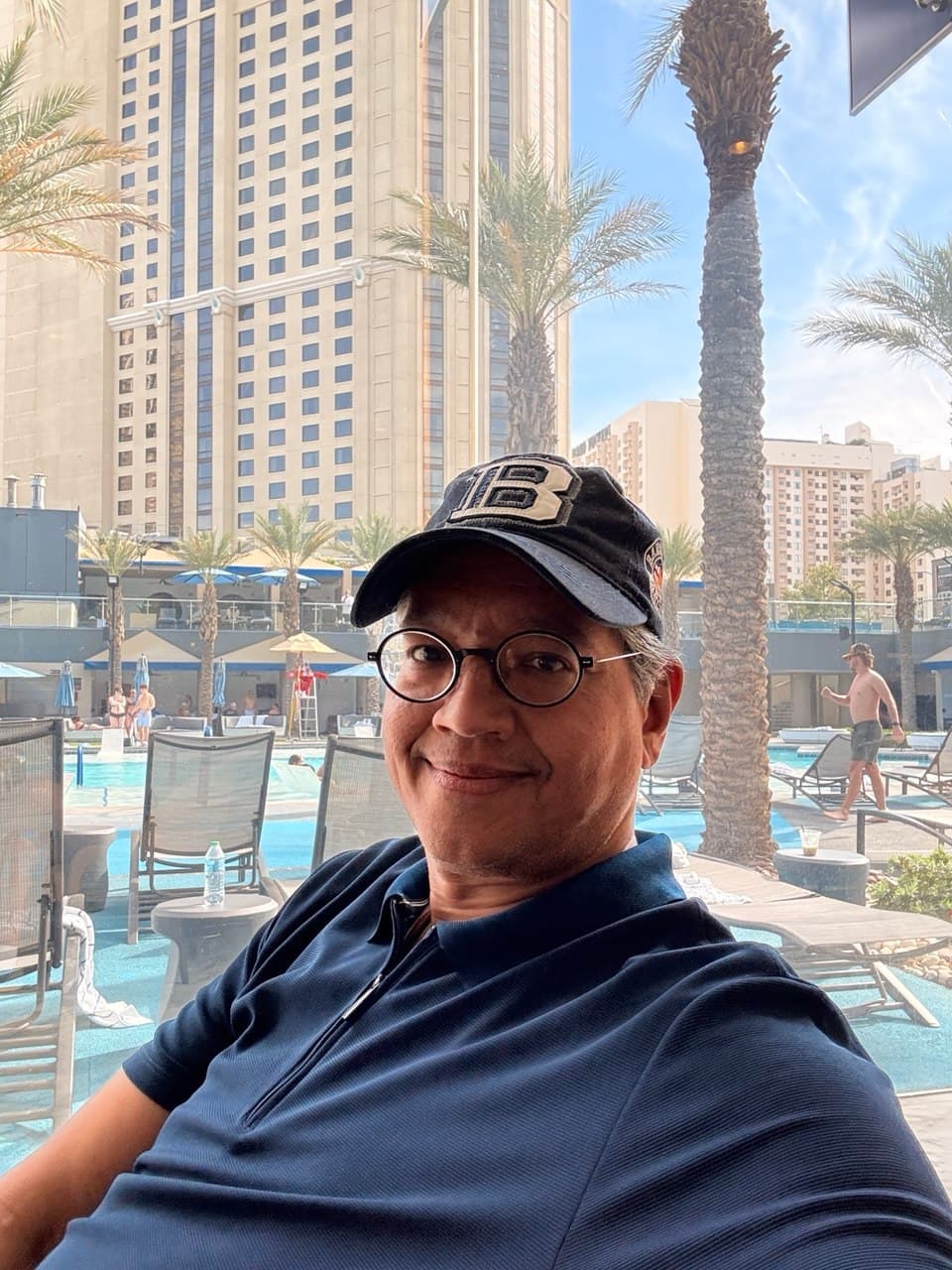 Richie at the Elara pool in Las Vegas